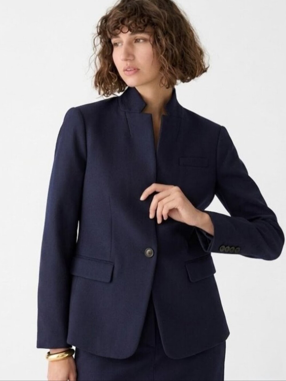 EUC J. Crew Regent Blazer In Four-season Stretch, Navy Blue, Size 0